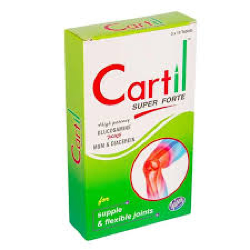 Cartil Super Forte (Glucosamine, Chondroitin, Diacerein Tablets)