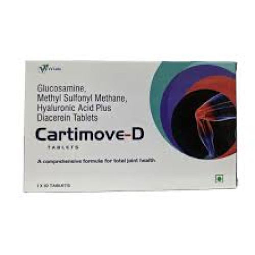 Cartimove D (Chondroitin, Cholecalciferol, Hyaluronic Acid, Diacerein Tablets)