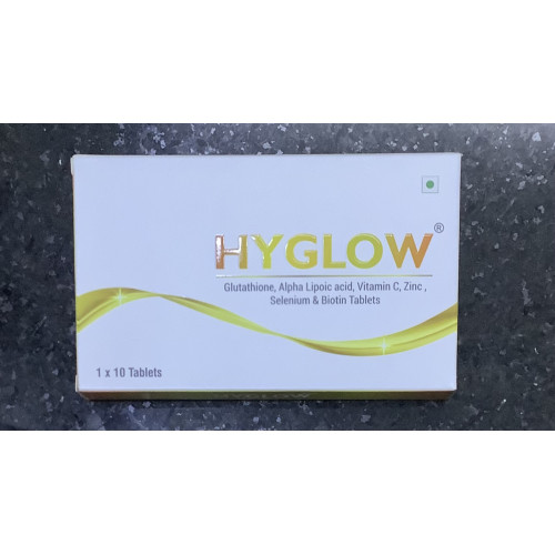 Hyglow (Glutathione, Alpha Lipoic Acid, Vitamin C, Zinc, Selenium, Biotin Tablets)