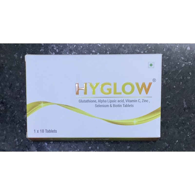 Hyglow (Glutathione, Alpha Lipoic Acid, Vitamin C, Zinc, Selenium, Biotin Tablets)